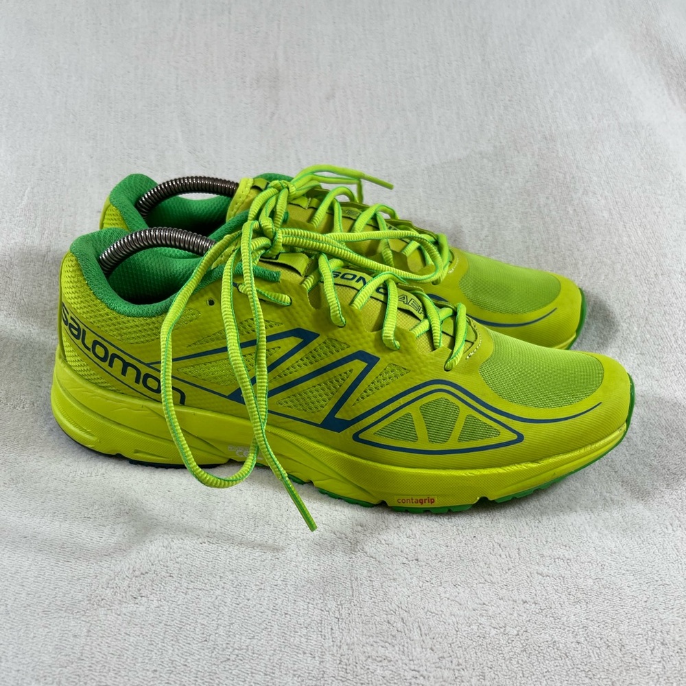 Salomon Ortholite Shoes Mens Size 9 Neon Yellow Sonic Running Hiking 393495